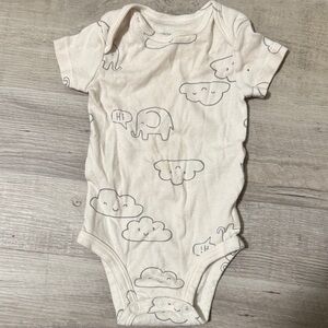Adorable Baby Onesie with Elephant Print